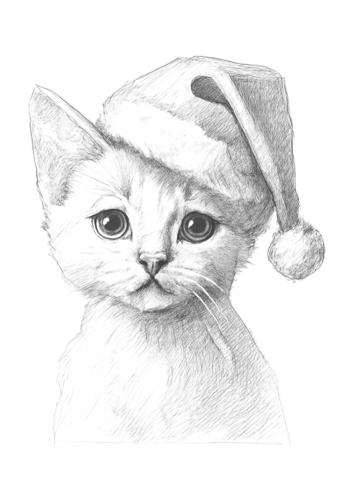 Cute Kitten Coloring Page
