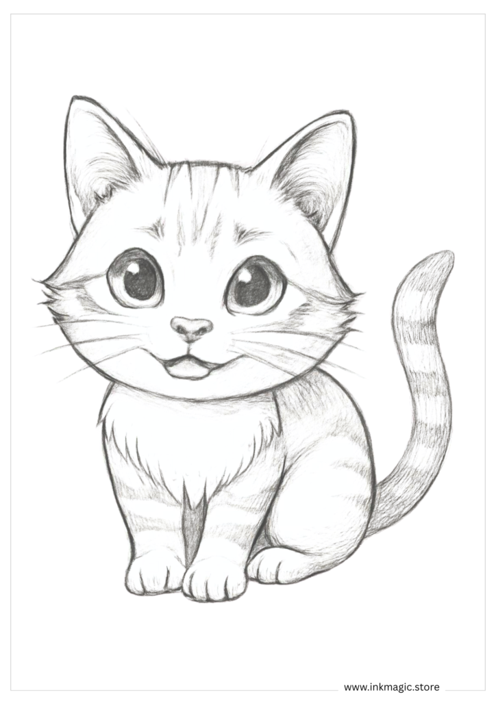 Cute Kitten Coloring Pages