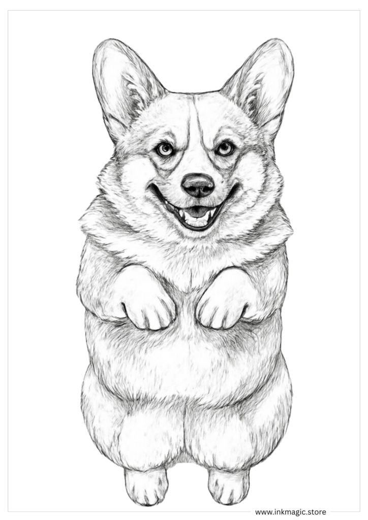 Standing Dog Coloring Pages