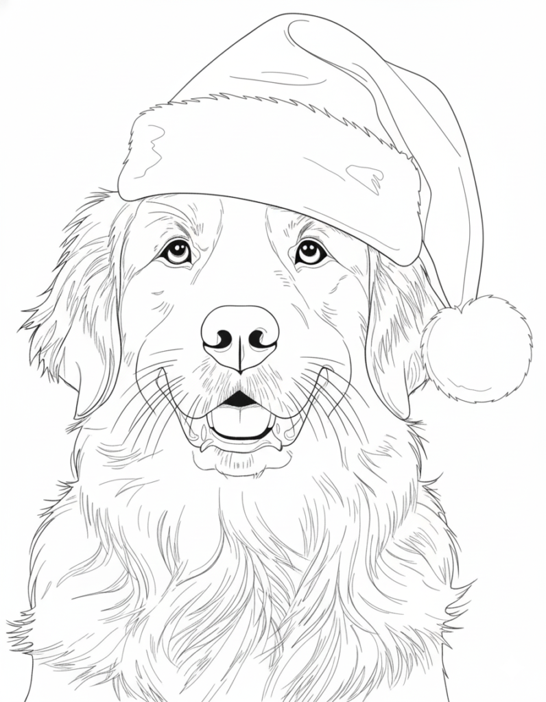 Golden Retriever Coloring Page