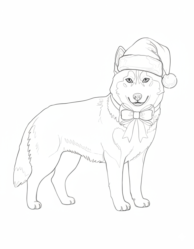 Husky coloring Page