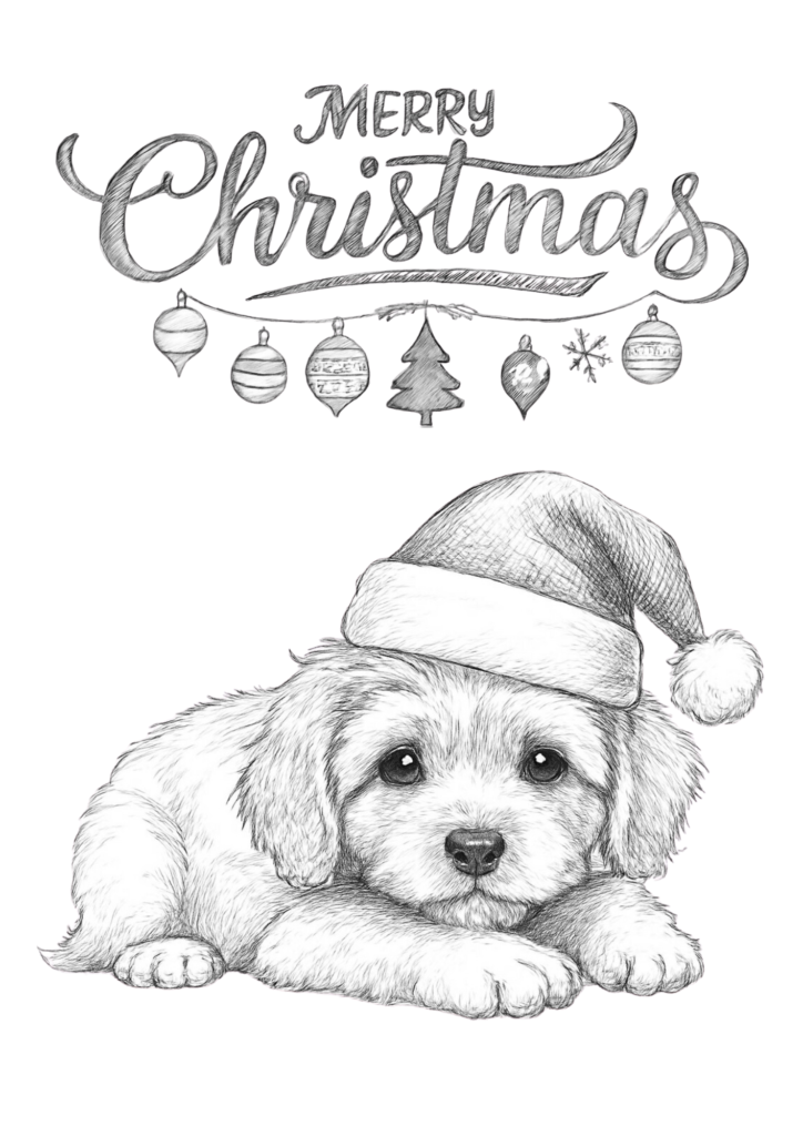 Cute Puppy coloring Page