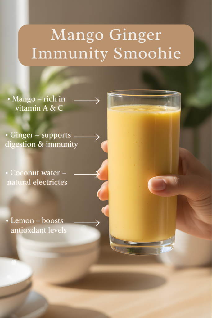 Mango Ginger Immunity Smoothie